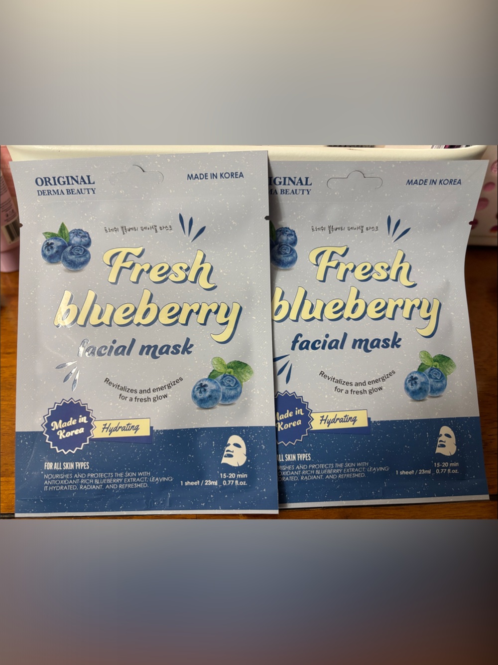 Fresh Blueberry Facial Mask Sheet - Hydrating. Made in Korea